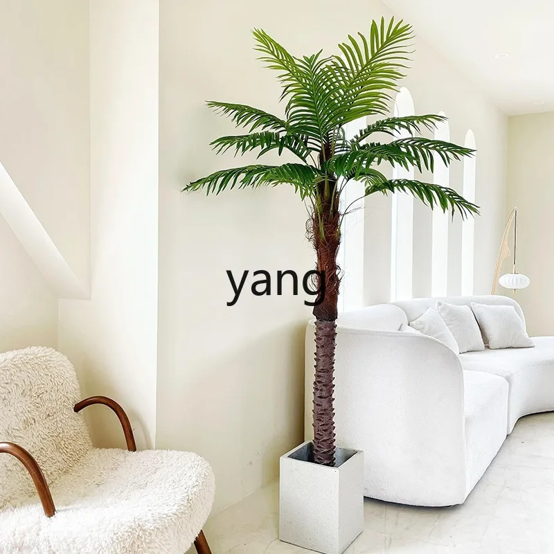 L'm'm Simulation Palm Tree Tropical Green Plant Indoor Home Floor-Standing Decorations Floor Bonsai