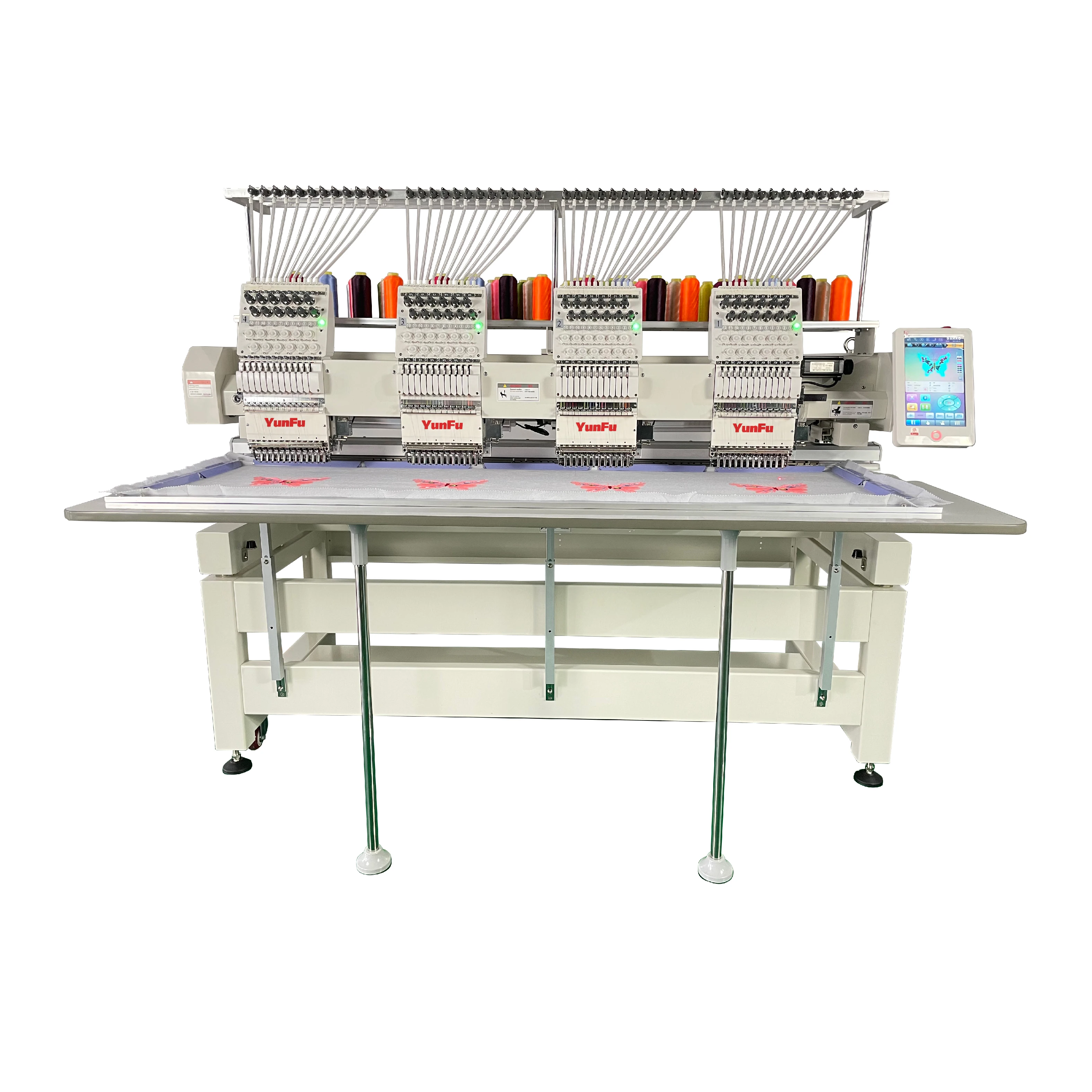4 Heads Embroidery Machine Industrial Use Computerized 12/15 Needles Socks Embroidery Device DAHAO Computer
