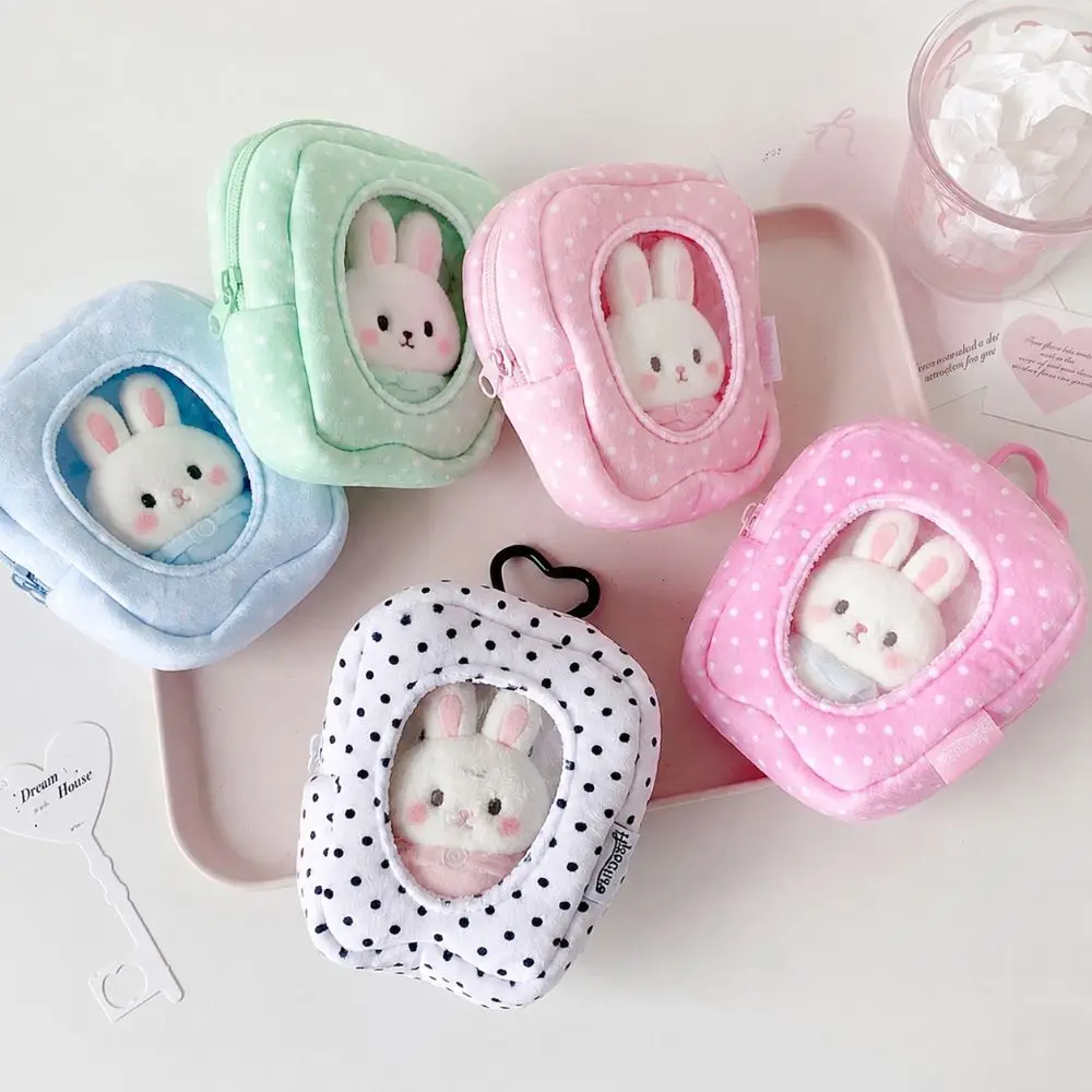 Durable Display Bag Polka Dot with Heart Carabiner Outing Bag Bag Keychain Pendant Mini Ita Bag