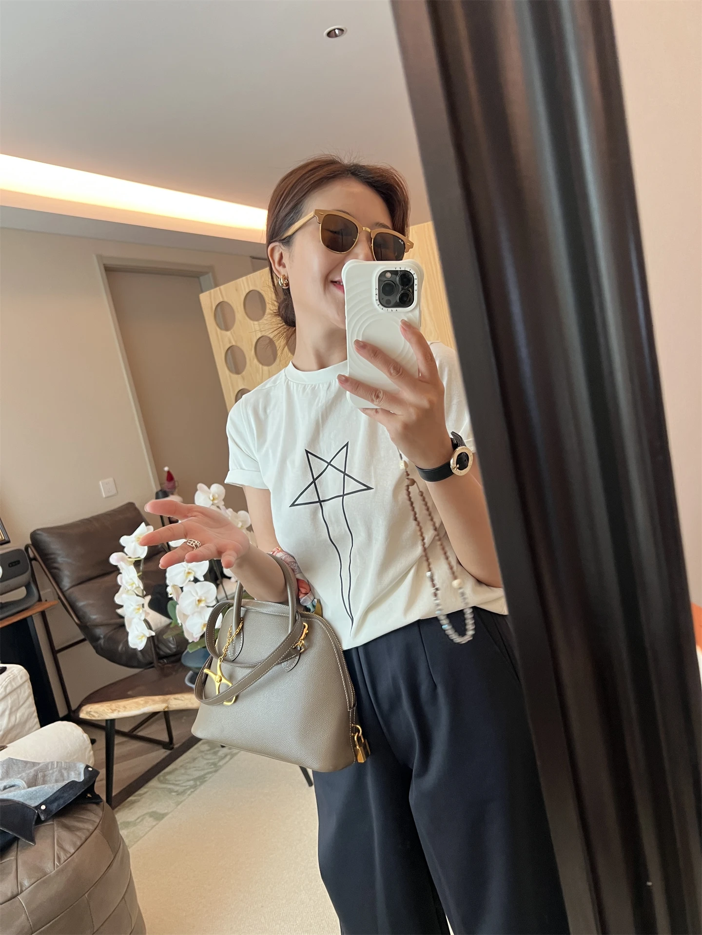 

Slim Fit round Neck Short Sleeve T-Shirt Dark Star Beige 2026 Spring Summer New Style Women's Casual Cotton Top