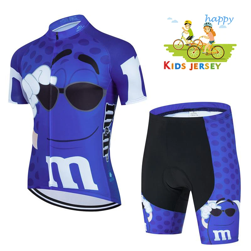 Cartoon Kids Cycling Clothing Summer Kids Jersey Set Biking Short Sleeve Clothes Suit MTB Children\'s Cycling Wear 2022