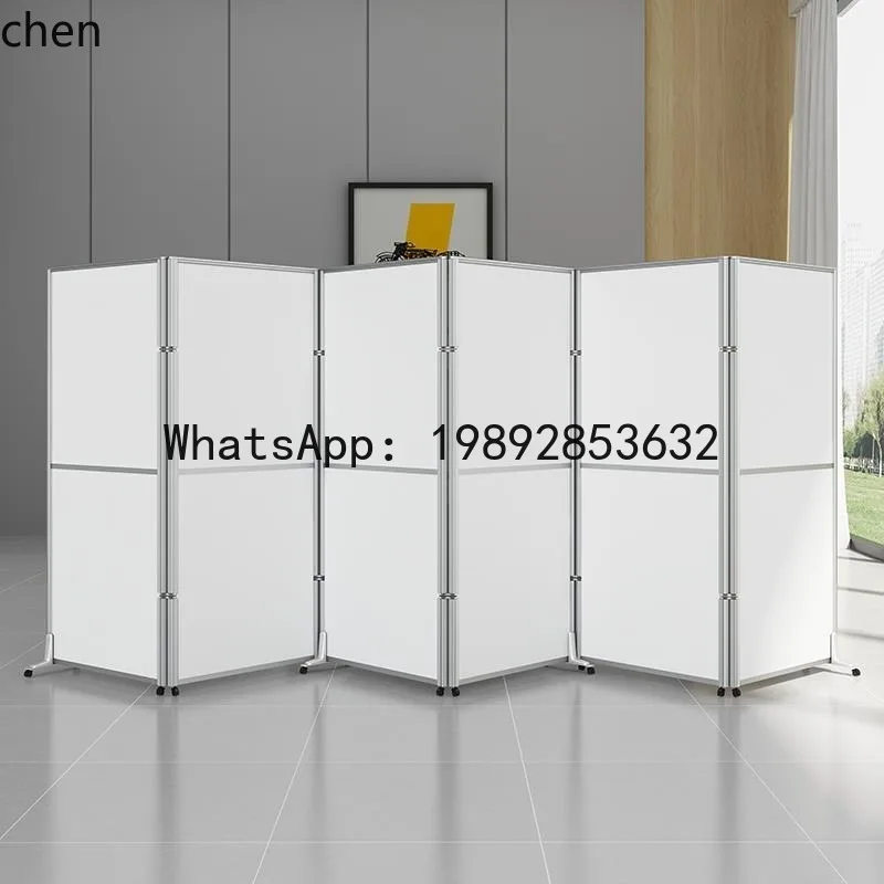 A Office Mobile Screen Foldable Factory Workshop Partition Wall Sliding with Wheels Partition Wall