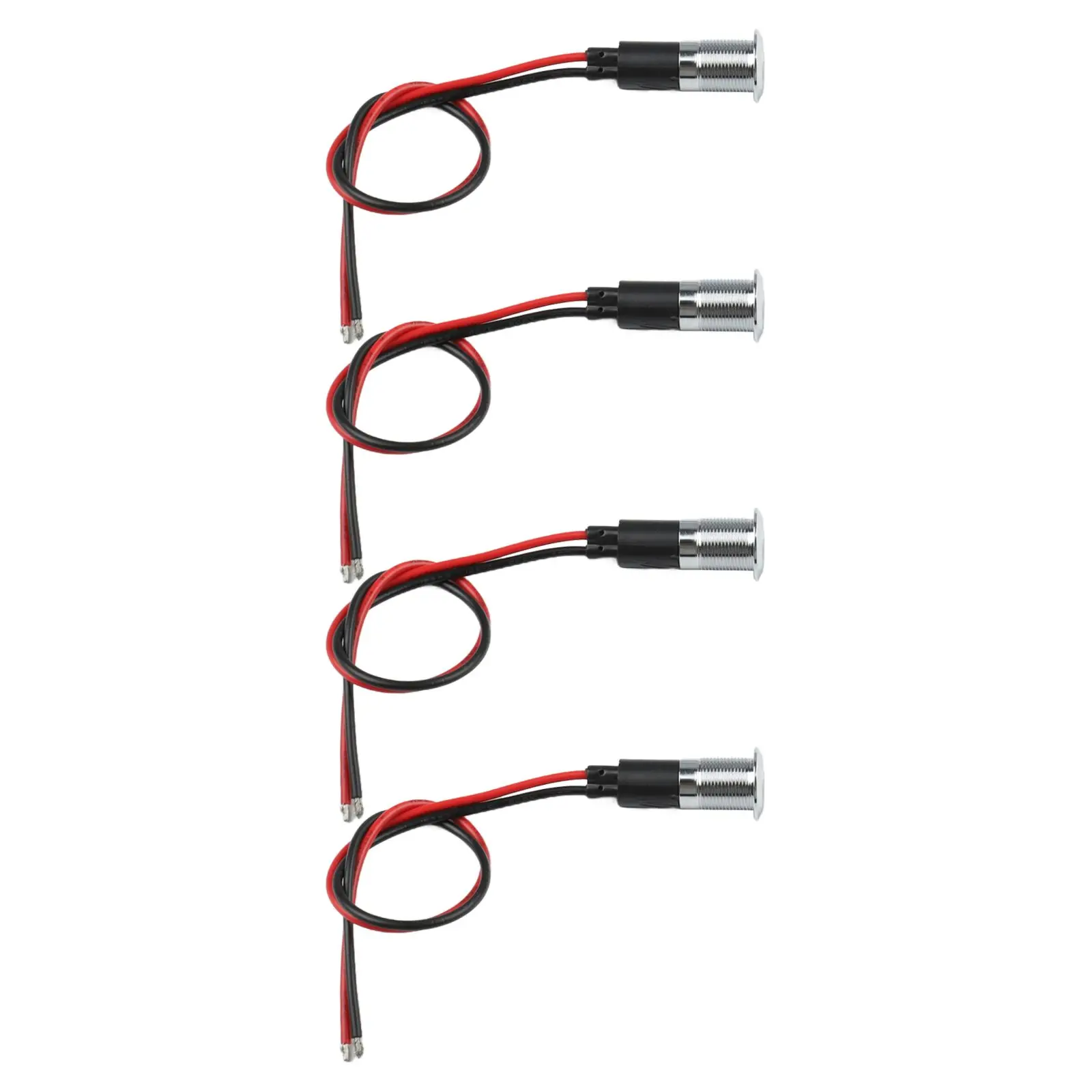

12V Indicator Light LED Indicator Light For Dashboard Lighting 22AWG Wire Easy Installation Flat Head Style Luminous Blue Light