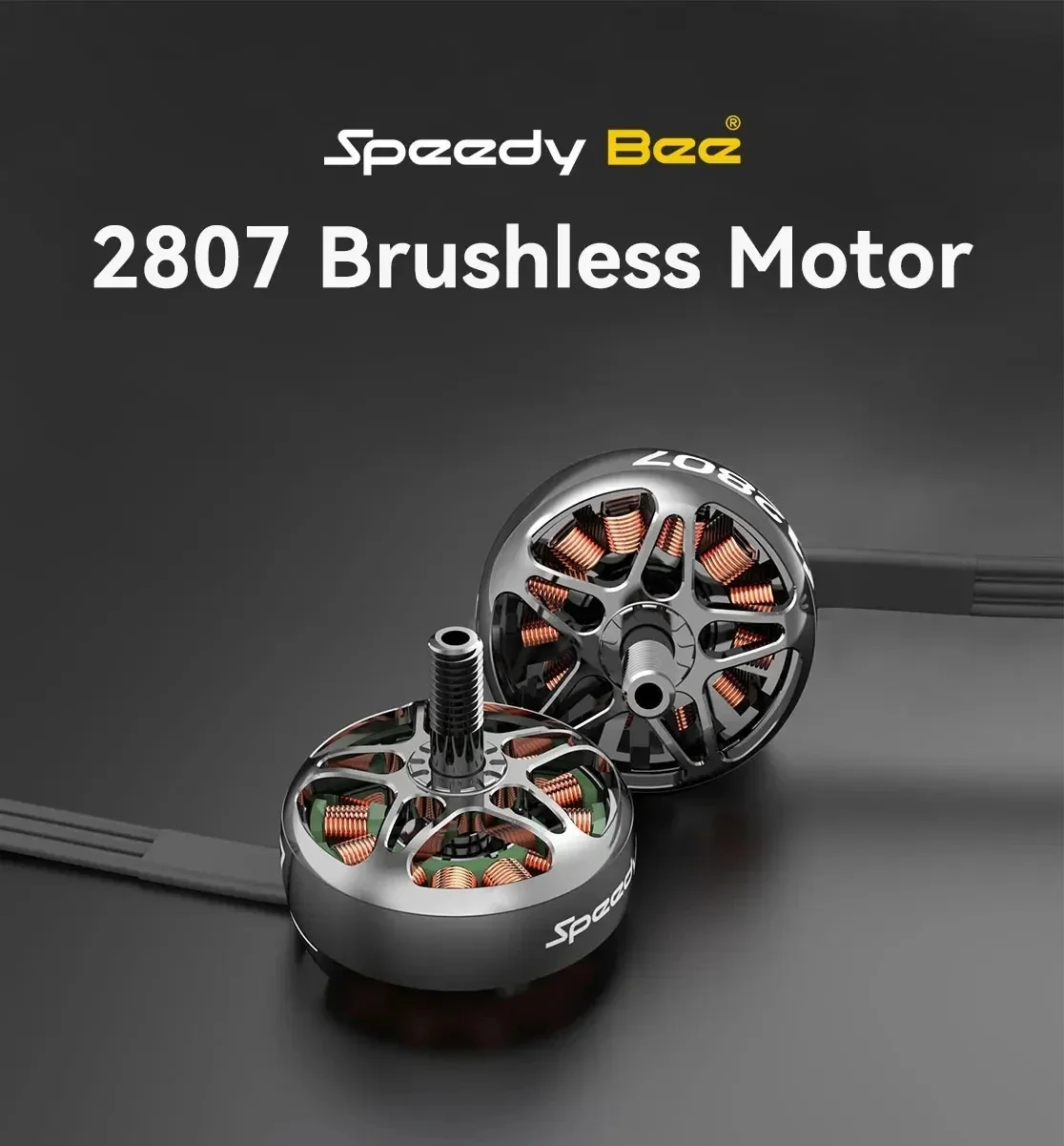 

SpeedyBee 2807 1050KV (6S) Бесщеточный двигатель Mario Fold 8 DC Дрон дальнего действия