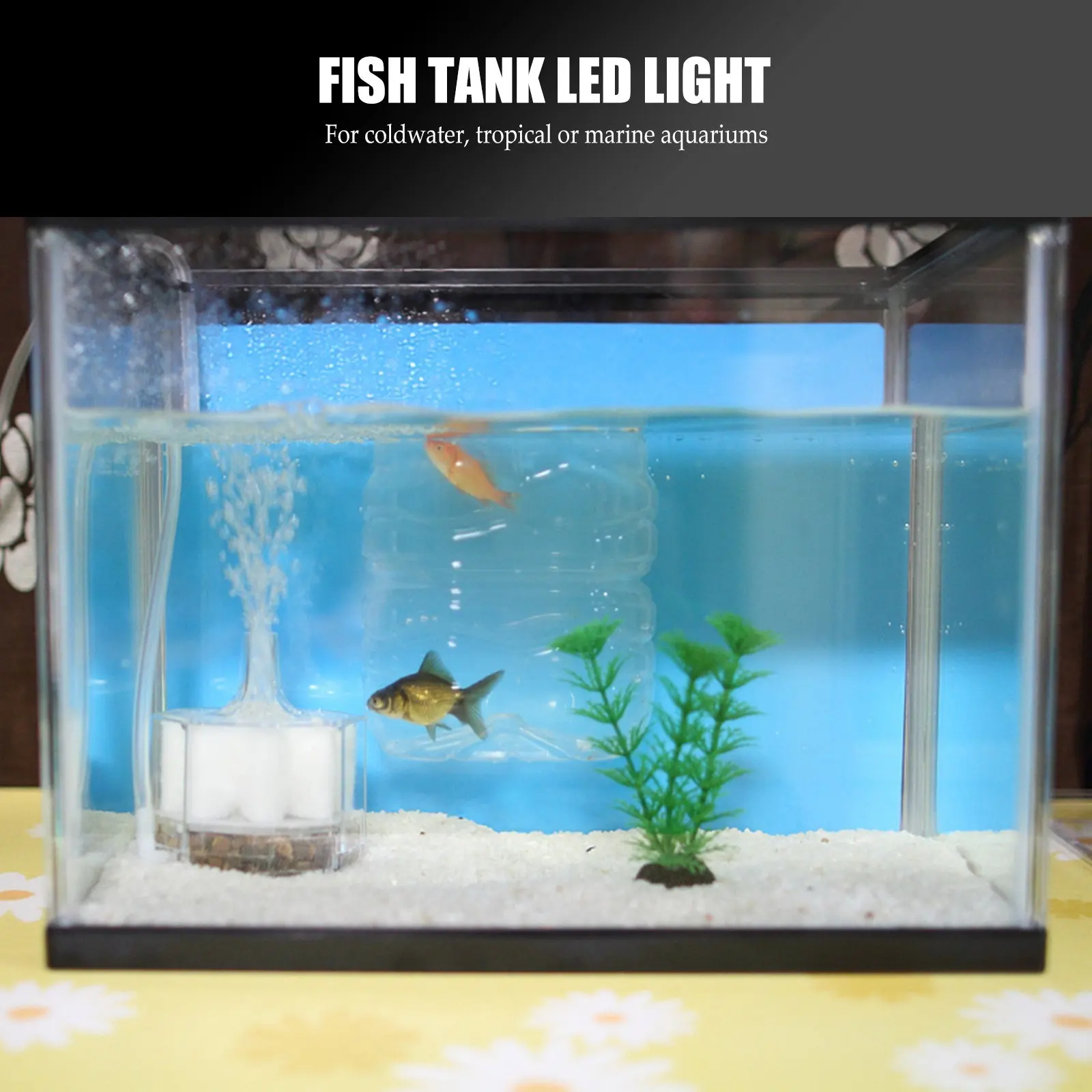 5W E27 LED Aquarium Bulb White Light for Fish Tank Plant Coral Growth Tropical Marine Aquatic Lighting