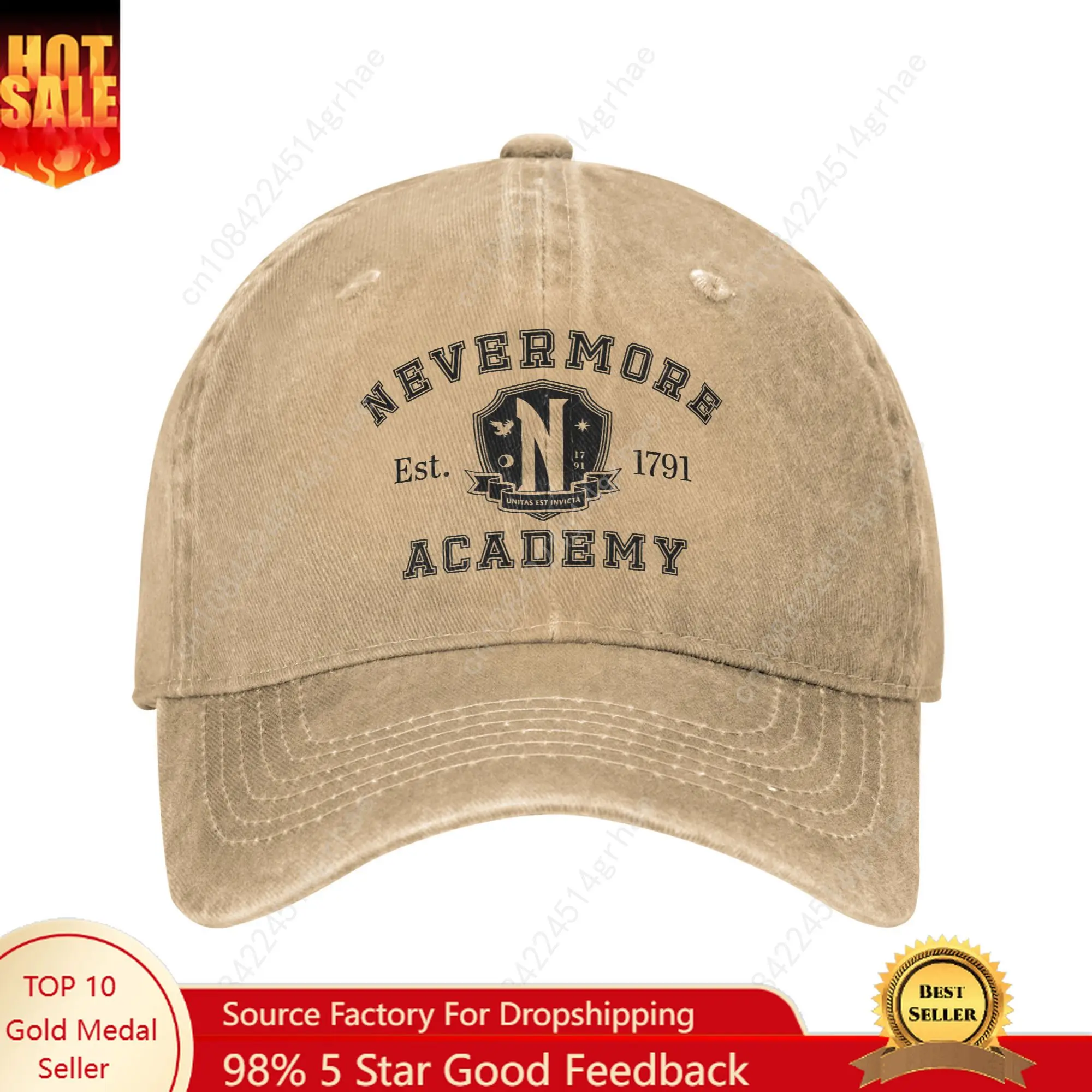 

Nevermore Academy Emblem Casual Baseball Cap Summer Trucker Hat Adjustable Hip Hop Hats Men Women Fitted Retro Baseball Caps