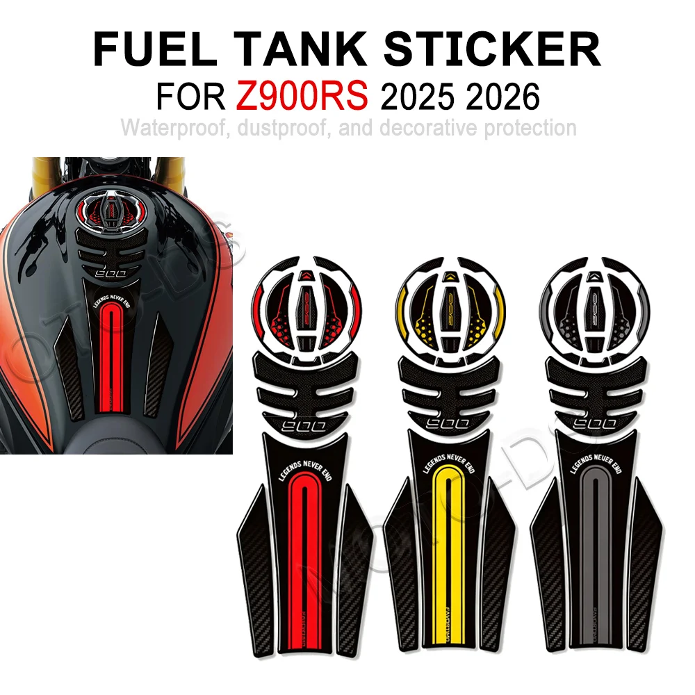 Motorcycle Accessories Fuel Tank Pad Protector Covers Waterproof 3D Resin Stickers Kit For Z900RS Z900 RS Z 900 Cafe SE ABS