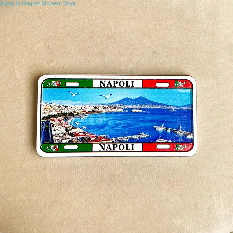 Naples Fridge Stickers Creative Personality Magnets Travel Souvenirs Ornaments in Seaports Around the World