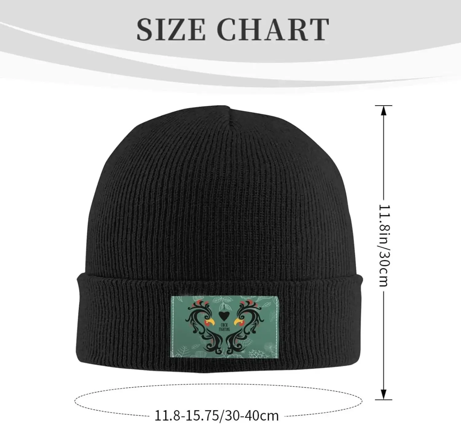 I Love Cock-Fighting Mens Winter Beanie Hat Skate Cap for Women Soft Stocking  Stretchy Warm Knit 