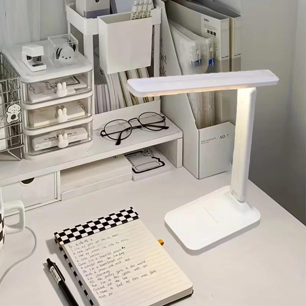 

Складная настольная лампа для чтения с USB, сенсорным диммером, защитой глаз, светодиодная, для спальни, для студентов, USB-ночник 2026