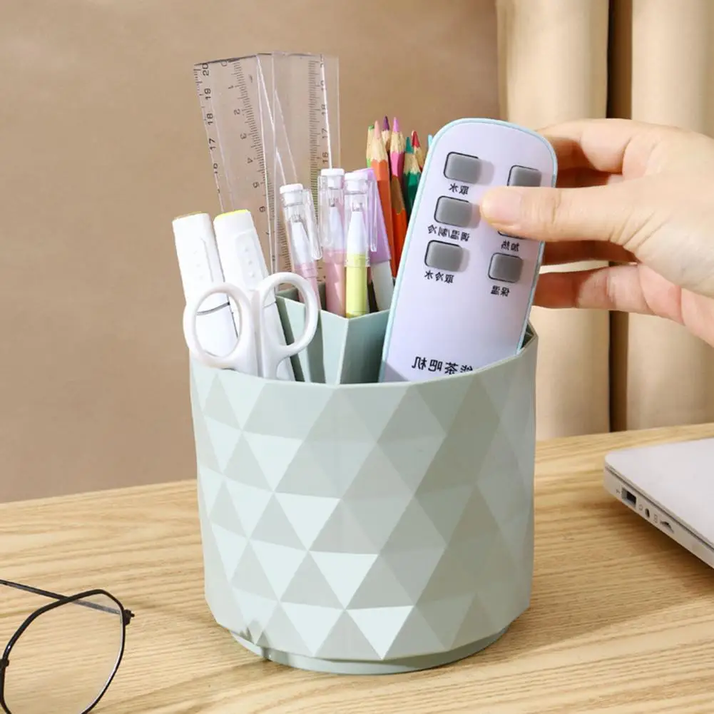 Pen Holder Rotating Multi Compartments Brush Barrel Makeup Brush Storage Box Desktop Cosmetic Organizer Lipstick Brushes Holder