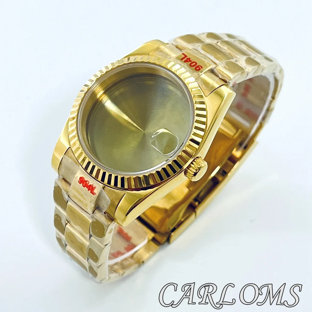 Watch Parts Gold 36mm 40mm ETA2824 PT5000 NH34 NH35 NH36 NH70 NH72 4R35 Watch Case With Sapphire Glass 10ATM Waterproof