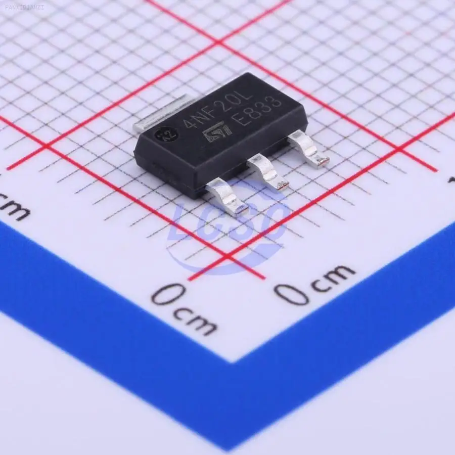 10PCS   STN4NF20L 200V 1A 3.3W 1.1Ω@10V,0.5A 2V@250uA 1 N-channel SOT-223 MOSFETs ROHS