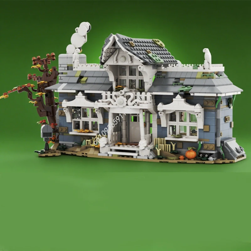 1725 個 MOC 秋の村お化け屋敷ビルディングブロック創造性クリスマスおもちゃギフトティーンエイジャー大人コレクター子供用