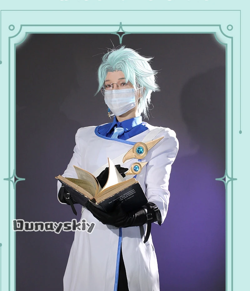 New Genshin Impact Dottore Doctor Segment Second Moon Full Set Cosplay Costume Halloween Anime Carnival Theme Party Dress Up view 6