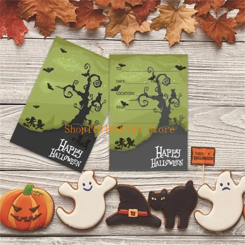 5asd 10Pieces Halloween Invitations Card 4x5Inch Party Invitation for Winter Holiday