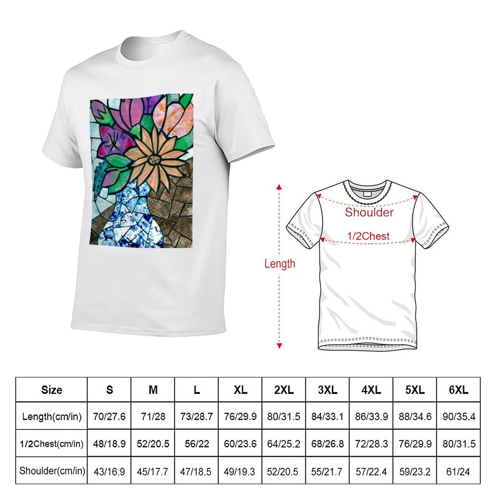 Floral Mosaic Collage by Nancy Salus T-Shirt cotton tshirt 100% t shirt personalised t shirt man designer T-shirt