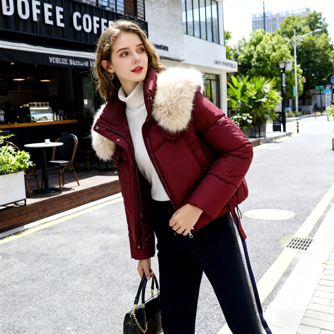Zipper Parka Patchwork Women Parkas Turn Down Collar Windbreaker Cardigan Coats Long Sleeve Spliced Casual Outerwear Winter