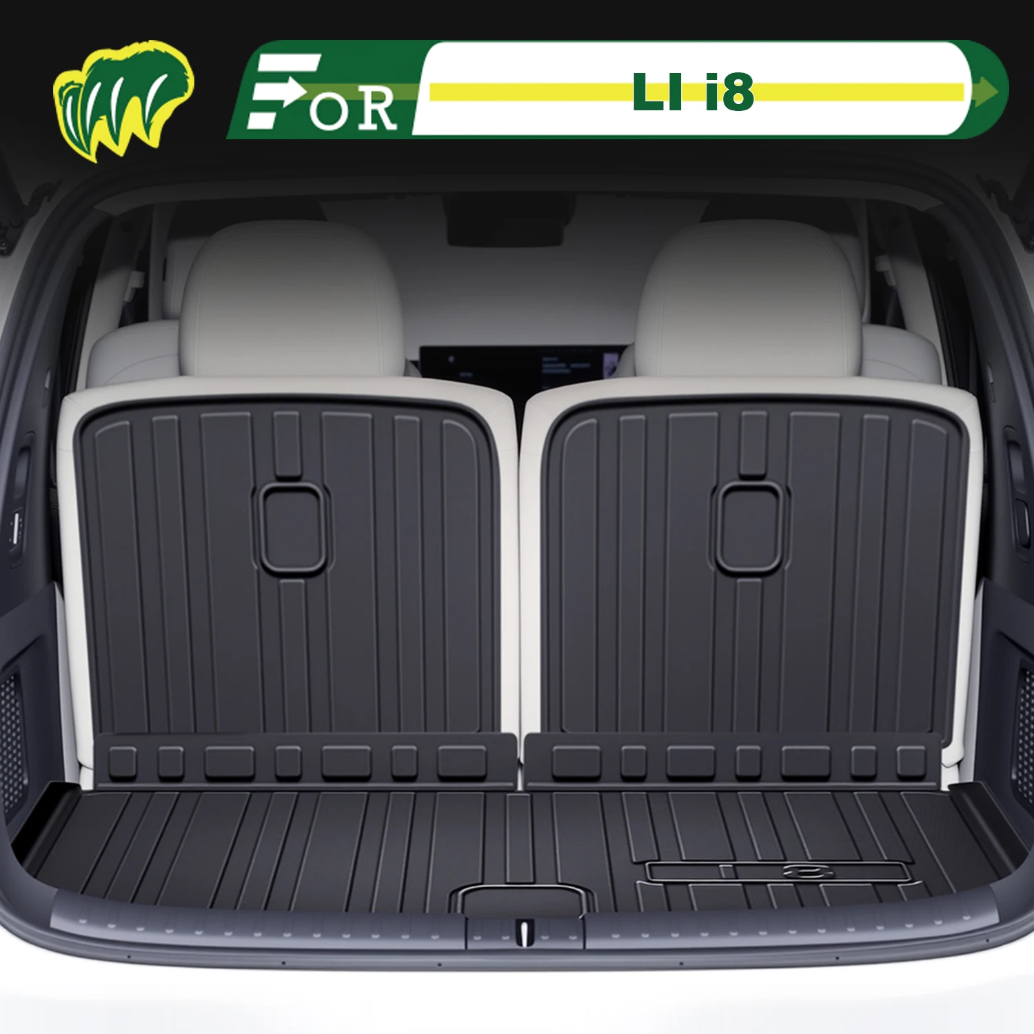 

Для LI i8 2025 TPE индивидуальный коврик для багажника автомобиля, всесезонный коврик для груза, 3D-образный задний багажник, защитный коврик для спинки стула