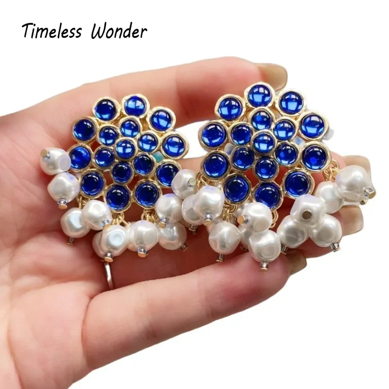 

Timeless Wonder Fancy Zircon Geo Floral Clip on Earrings for Women Designer Jewelry Trendy Ins Rare Cute Vintage Top Mix 2264