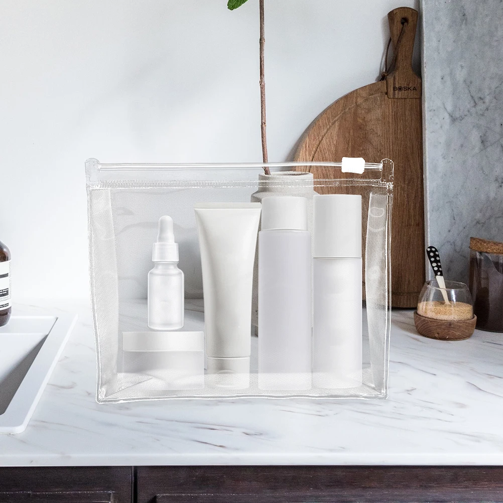 

6pcs Storage Bag Travel Organizer Multi-Function Portable Waterproof Makeup Bag Reusable Transparent PVC for Daily