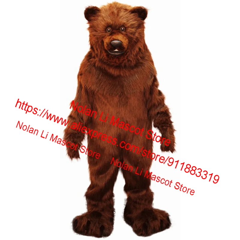 Hot Sale Adult Material Helmet Brown Bear Mascot Costume Cosplay Movie Props Performance Walking Cartoon Character Activity 422