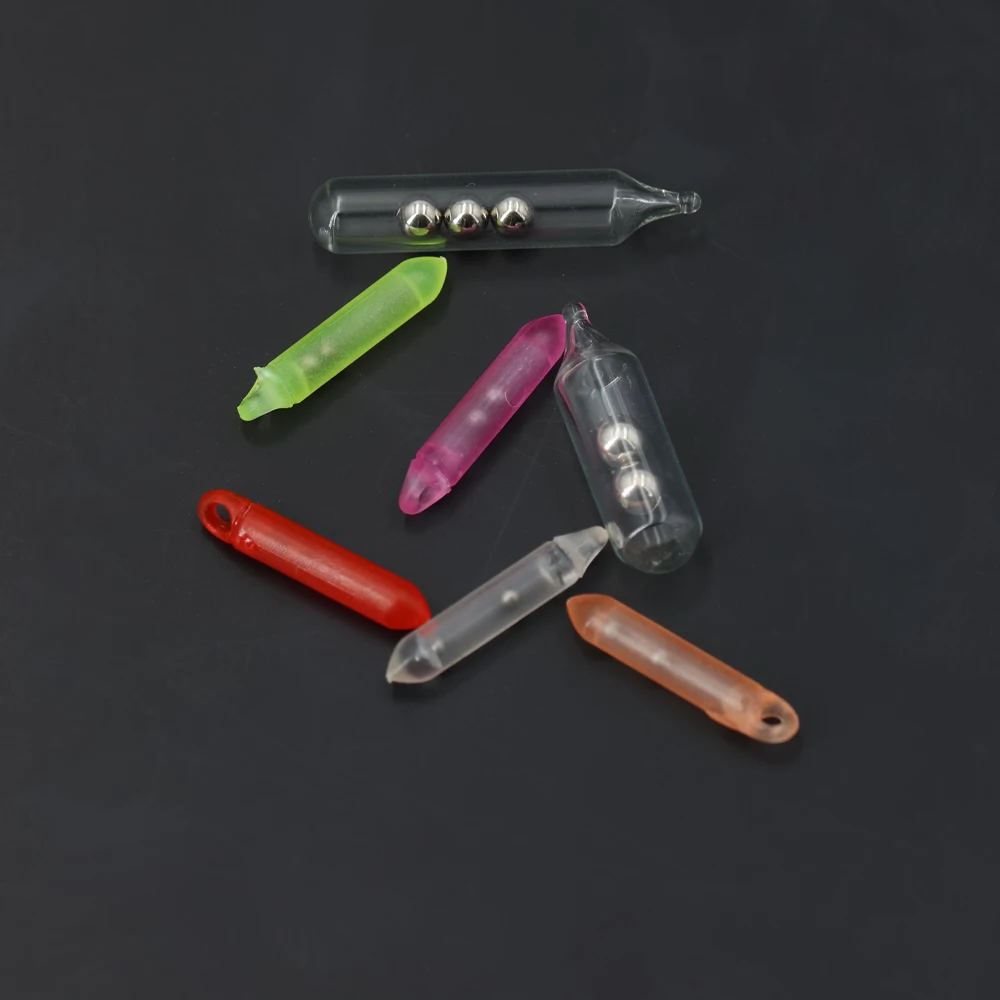 ICERIO 50 قطعة شريط الصوت الصيد إغراء خشخيشات الصلب الخرز ل اللافتات إغراء والطعم الصلب الحرارة يتقلص أنبوب خشخيشات يطير ربط المواد #6