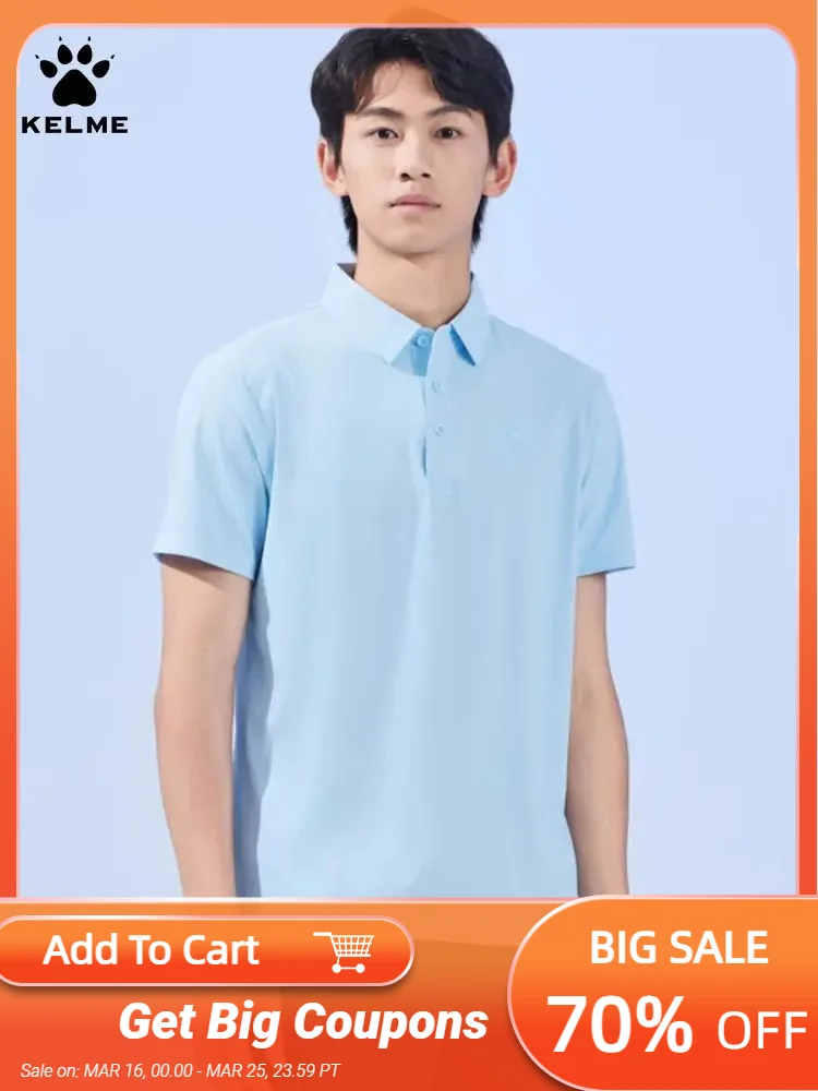 

Kelme Polo Shirt Men's And Women's 2024 Summer Sports Casual Ice Silk Sun Protection Lapel Short Sleeved T-shirt Running Top