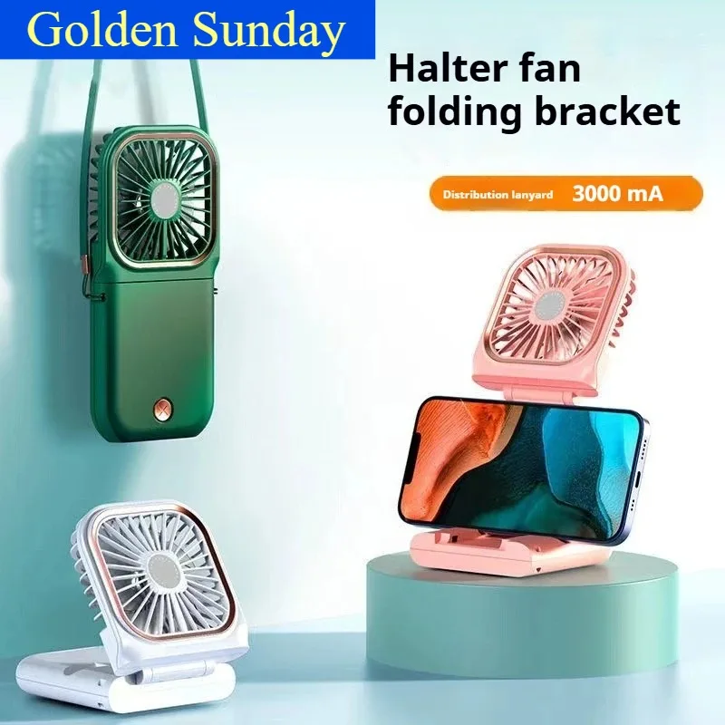 2026 Sommer Neu Faltbarer Nackenventilator USB-Ladefunktion Powerbank Desktop Tragbarer Leiser Handventilator Mini-Ventilator Outdoor Praktischer Ventilator Geschenk