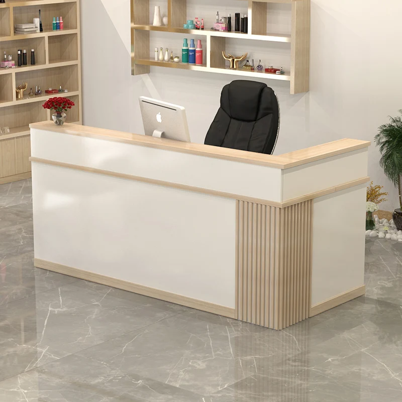 Receptionist Furniture Bar Counter Front Cash Register Liquid Bar Restaurant White Desk Cashier Shop Cash Recepcion Podium Stand