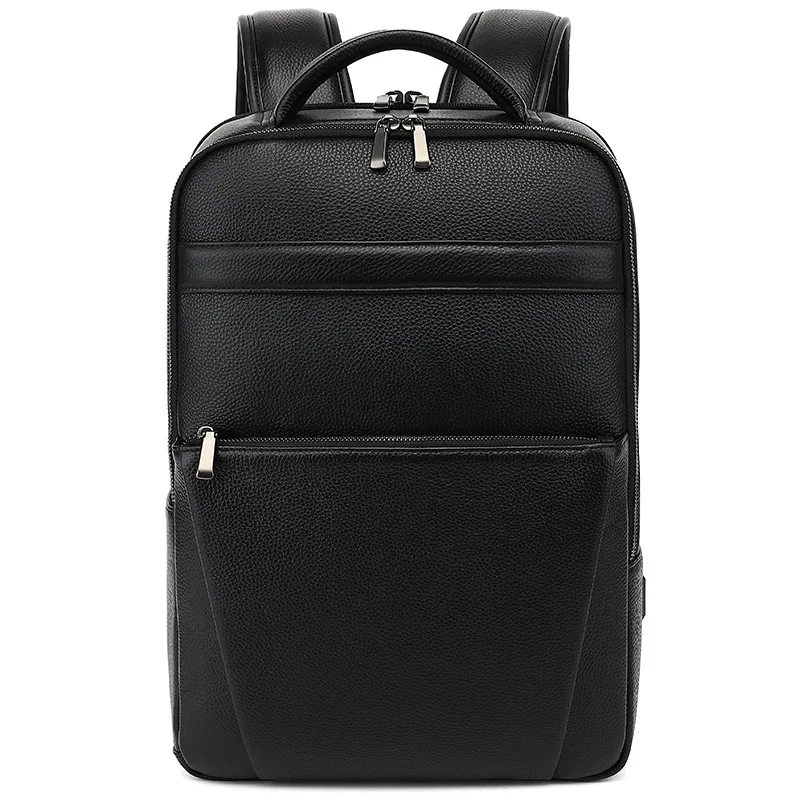 Genuine Leather Men's Bapa Large Capaci Double oulder Bag Top Layer Cowhide Cuter Bag Busin Bookbag