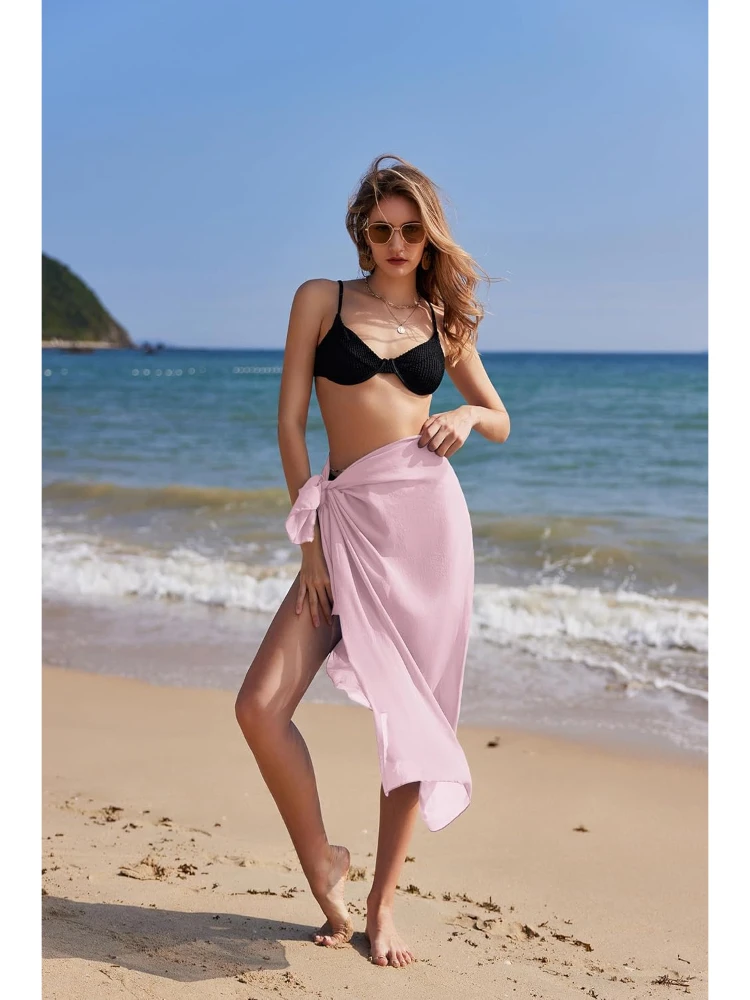 Frauen Sarong Badeanzug Coverups Chiffon Lange Bikini Wraps Sheer Strand Badeanzug Cover Up