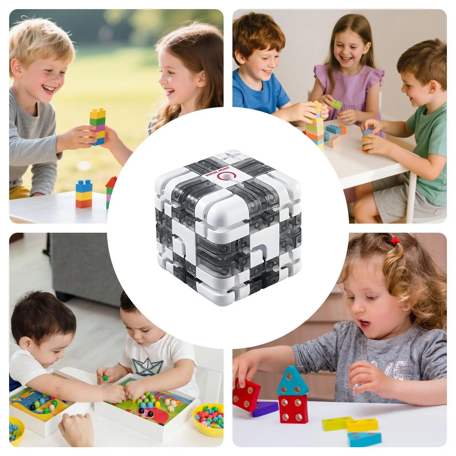 퍼즐 게임 직소 퍼즐 도전적인 장난감 교육용 인터랙티브 퍼즐 미로 큐브 3D 청소년 가족 크리스마스 유아 어린이 소녀용