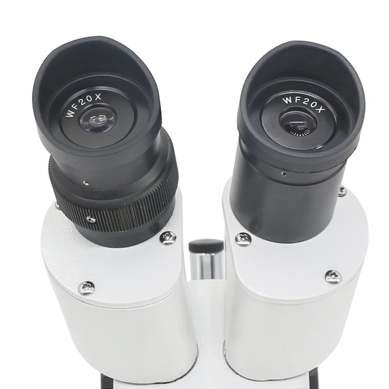 One Pair WF10X WF15X WF20X Eyepieces Wide Field View Optical Lens Mounting 30mm 30.5mm for Stereo Microscope w/ Rubber Eye Cups