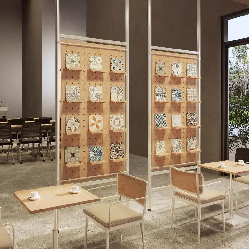 Birch Aluminum Profile Office Decoration Pegboard Jewelry Pendant Display Rack Partition Screen No Punching Required