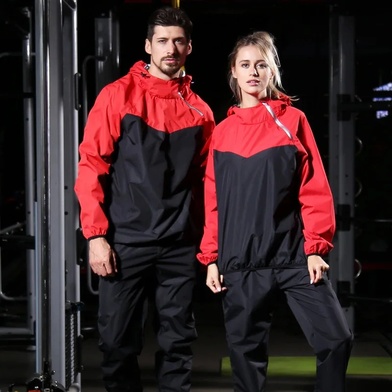 Sauna Suit Top & Bottoms Non Rip Weight Loss Sweat Suit Boxing MMA Training Gym Workout Jacket/Pants