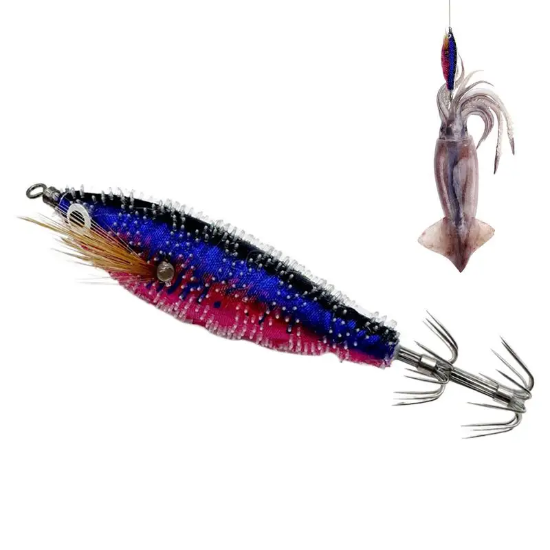 Squid Lure 3D Glow In The Dark Squid Jig Hooks Animated Lure Squid Lures Fishing Portable Deep Sea Fishing Lures For Outdoor