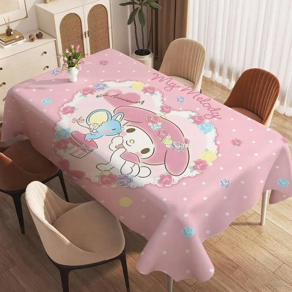 

Cartoon Character M-MelodyS Table Cloth Party Tablecloth Colorful Birthday Tablecloth Blue Sky Rose Gold Tablecloth Beach Pool