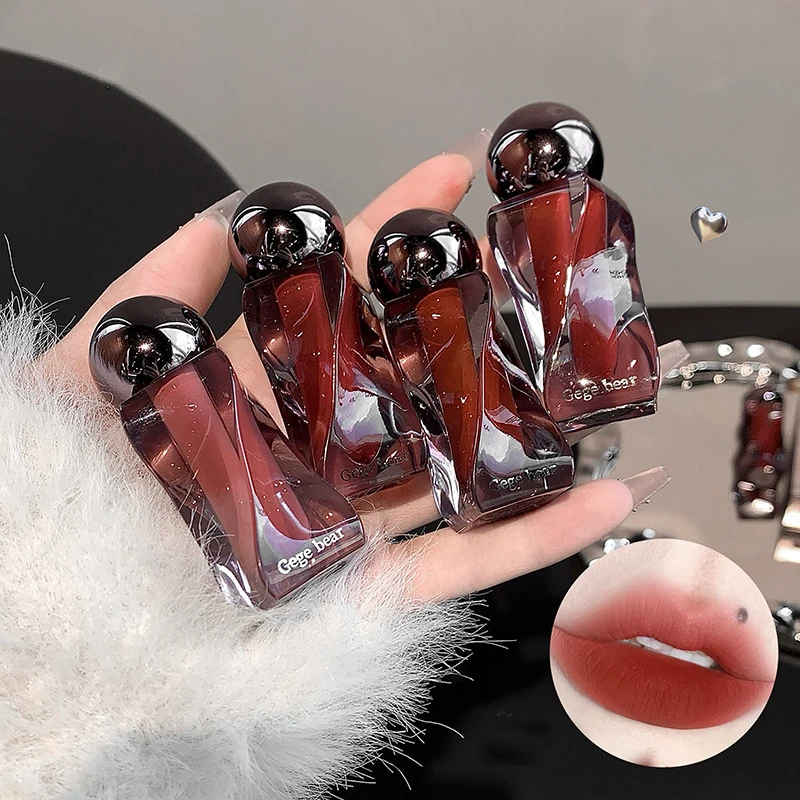 Gege bear Mousse morbida e leggera Lucidalabbra Nebbia Velluto opaco Rossetto Dudu Fango labbra premium