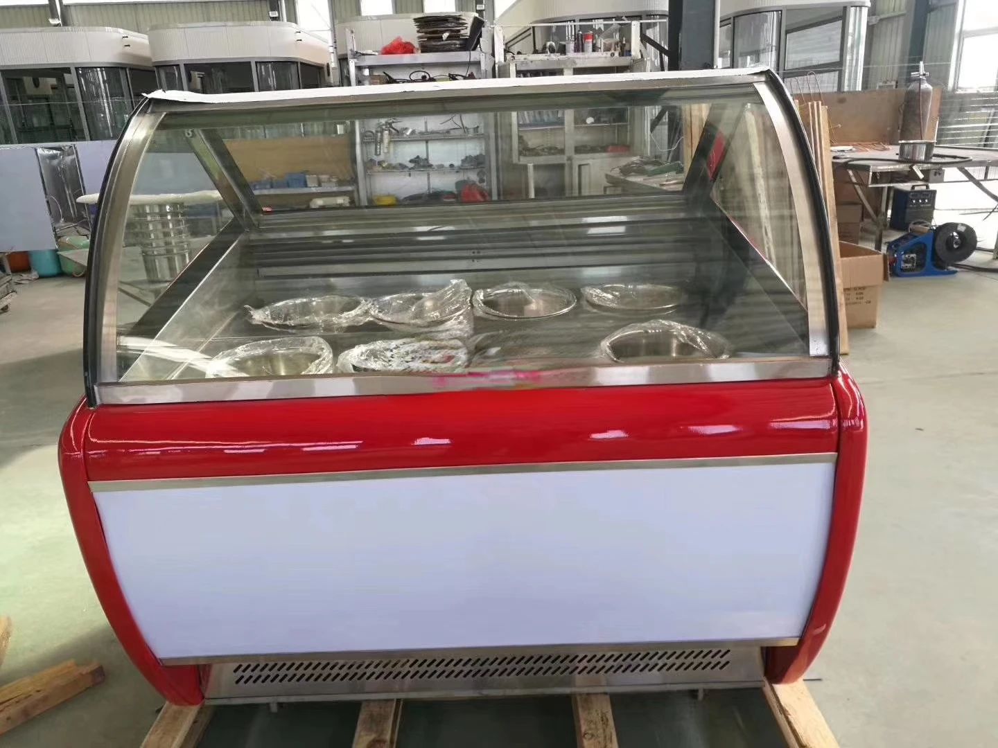 Italian Ice Cream Display Freezer Popsicle Freezer Machine Ice cream Freezer Gelato