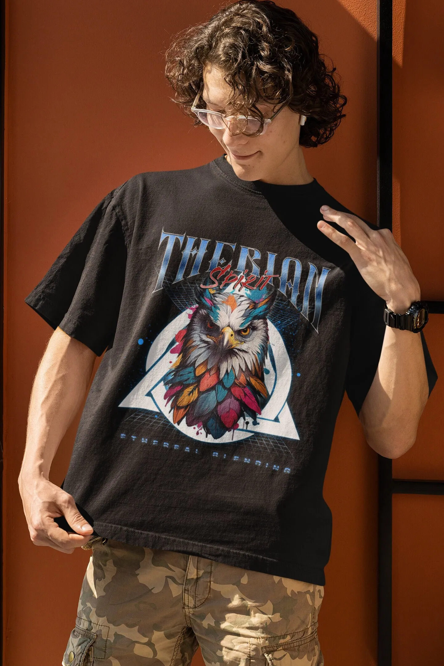 Therian Spirit Eagler Etherian Blending T Shirt Perfect For Gift Animal Enthusiasts Concertgoers And Street Style Pioneers