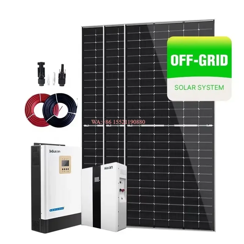 wmwmnu for Complete Solar Panels Kit 10kw Solar Power System Complete Hybrid Set Solar Battery Energy Storage System