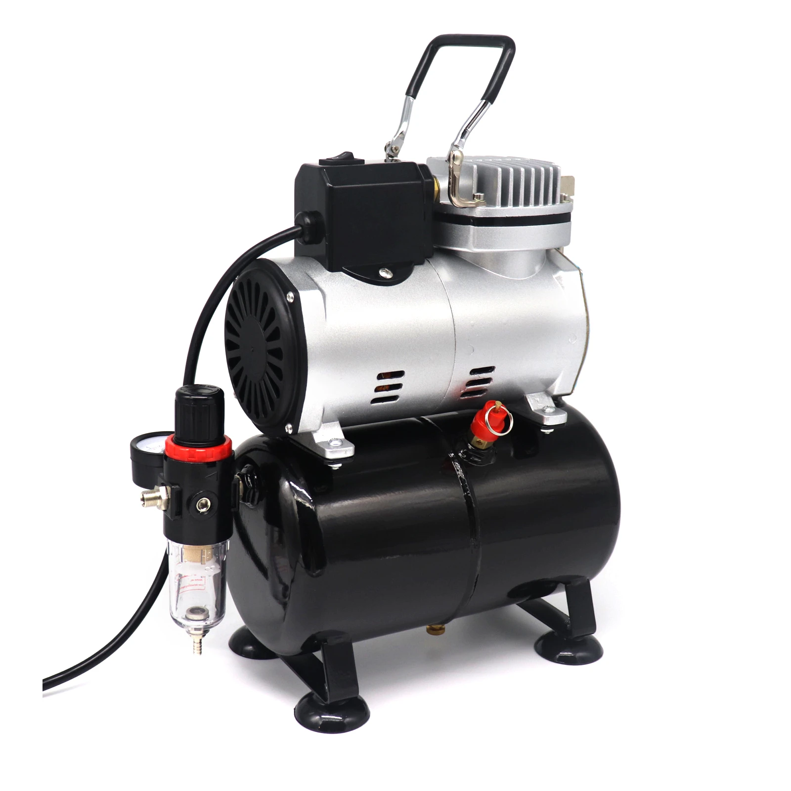 Mini Airbrush Compressor Kit With tank for Hobby Painting With Cooling Fan TC-19B