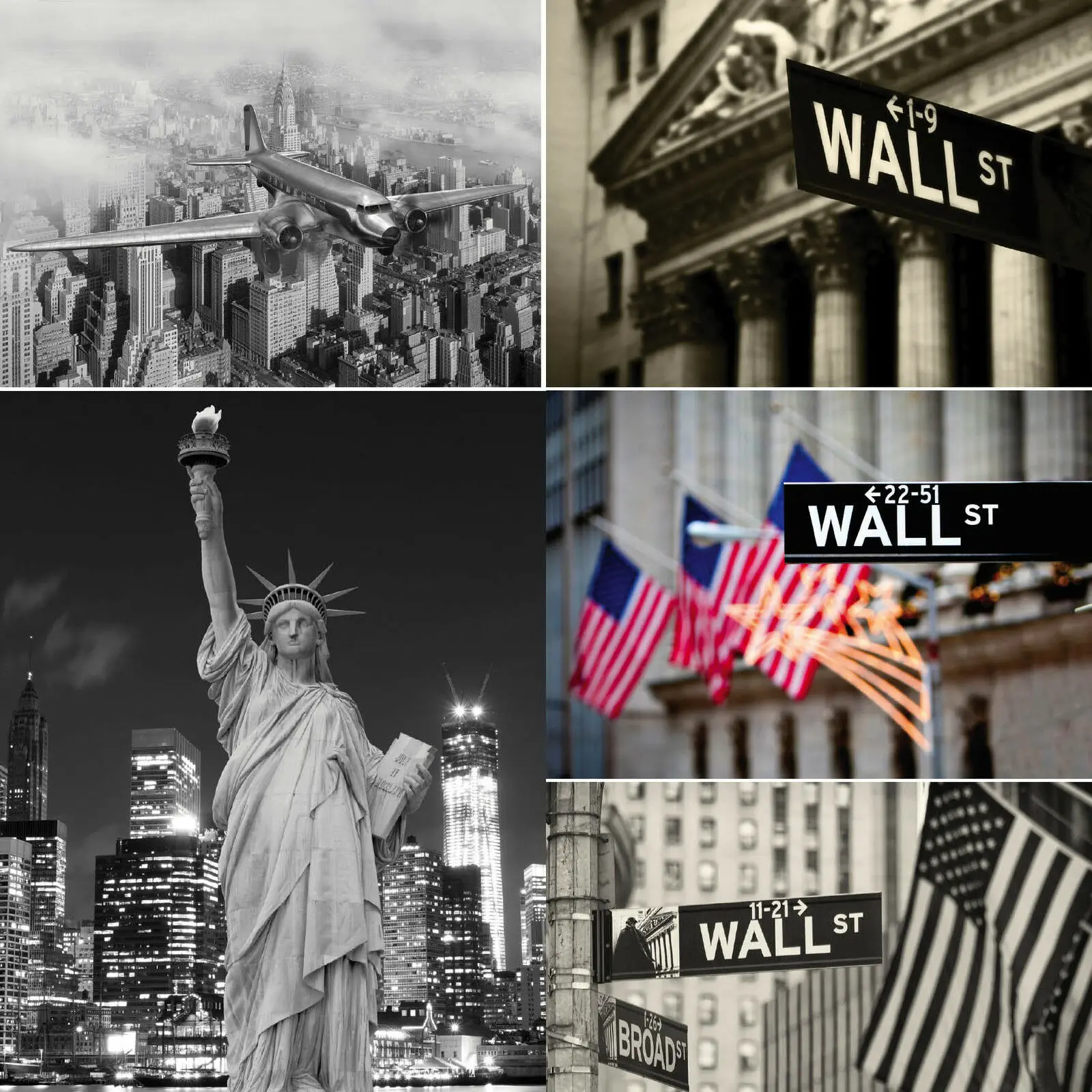 

14style Choose NEW YORK, WALL STREET Art Film Print Silk Poster for Your Home Wall Decor 24x36inch