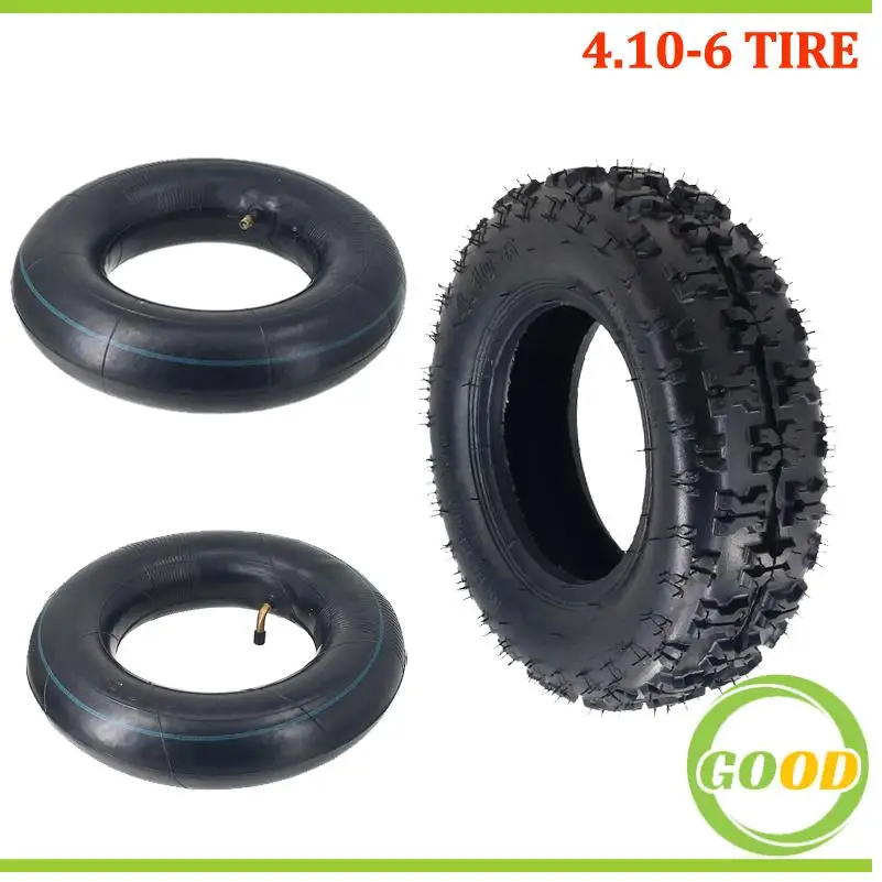 

4.10-6 Tire and Inner Tube Set with Straight Valve Stem for Razor Dirt Quad Electric Scooter Parts Accessories