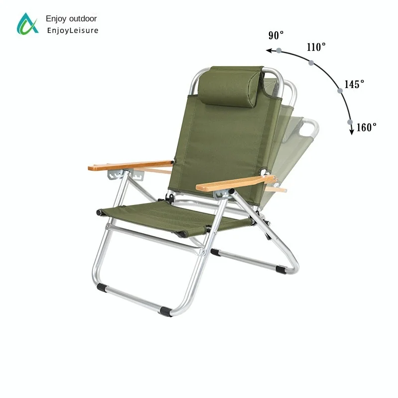 

Camping chair Outdoor folding chair Portable four gear adjustable Kmite chair High back recliner Lunch chair fishing chair