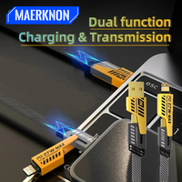 4 In 1 Mobile Phone Fast Charging Data Cable PD 65W+27W Lightning USB Type-C Data Cord For iPhone 16 Huawei Xiaomi 15/14 Samsung
