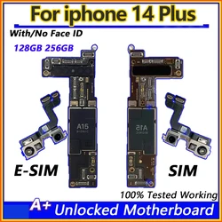 Clean ICloud For IPhone 14 Plus Mainboard Unlocked Wokring Motherboard With/No Face ID Logic Board 100% Test Full Working Plate