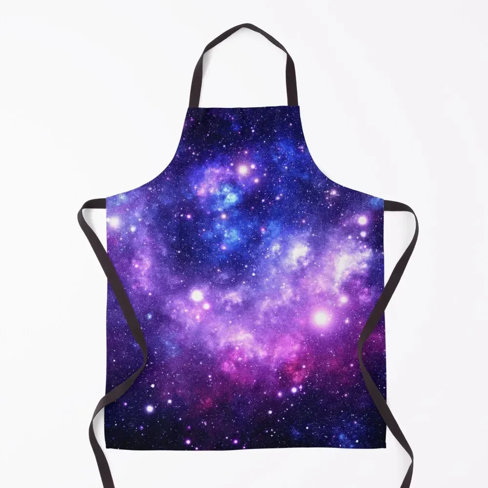 

Purple Blue Galaxy Nebula Apron Woman Kitchens Men gift Apron