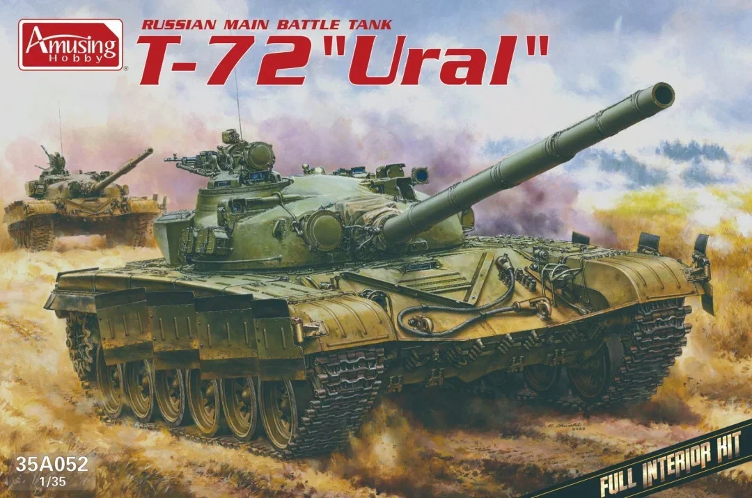 Amusing Hobby Assembled Tank Model Kit 35A052 T-72 URAL Main Battle Tank (Full Interior Kit) 1/35 Scale